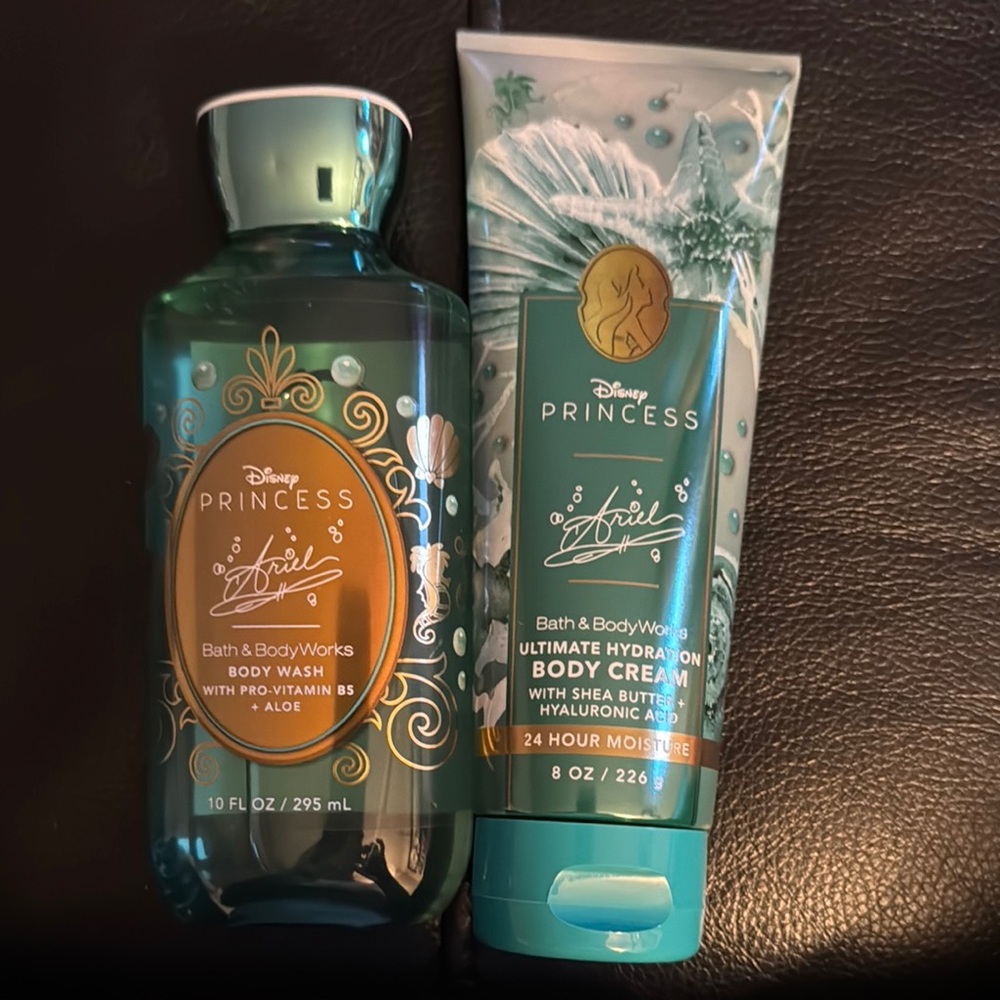 Bath & Body Works Disney Princess Body Wash and Cream - Teal and Gold